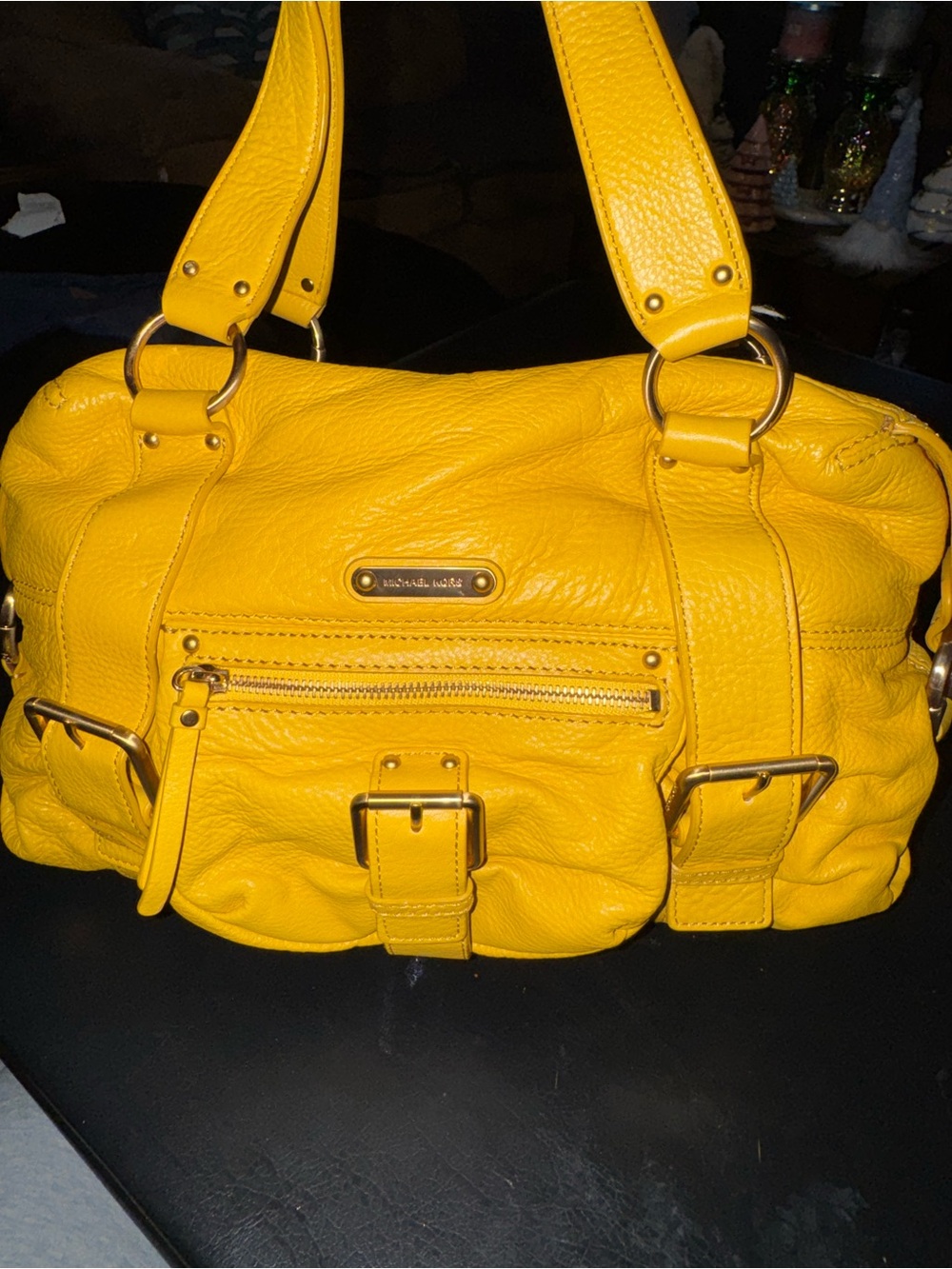 Michael Kors Bright Yellow Leather Shoulder Satchel
